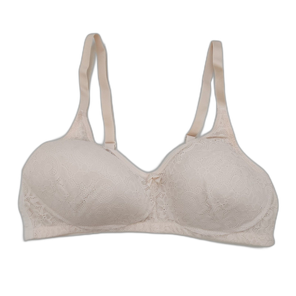 Breezies Lace Overlay Contour Wirefree Bra